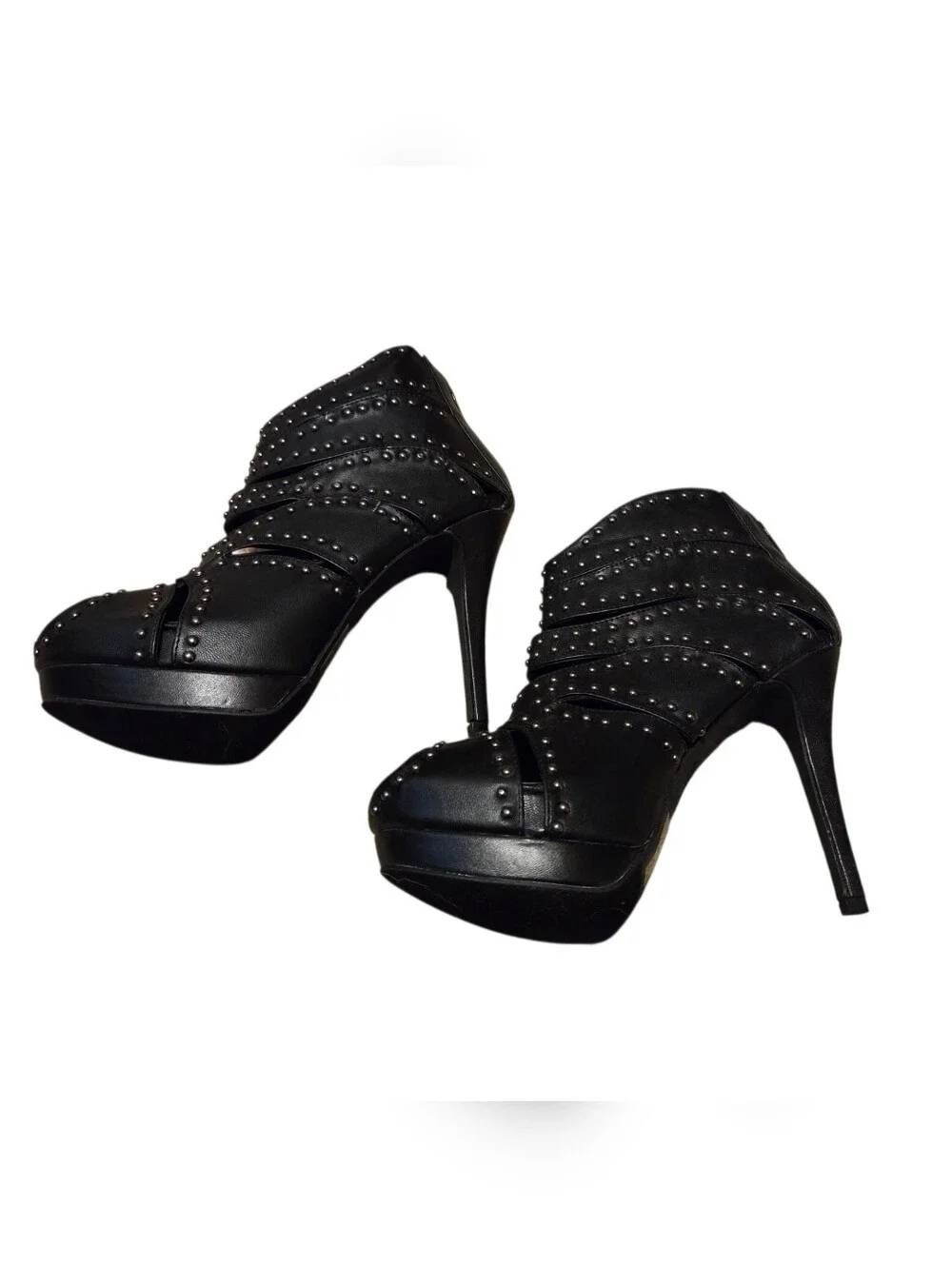 Women's Size 10 C Label Jocelyn-66 Peep Toe Cutout High Heel Platform Pumps